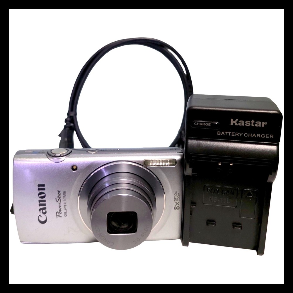 Canon PowerShot ELPH 135 Digital Camera Battery Charger SD Card Cable